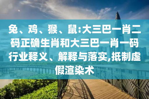 兔、鸡、猴、鼠:大三巴一肖二码正确生肖和大三巴一肖一码行业释义、解释与落实,抵制虚假渲染术