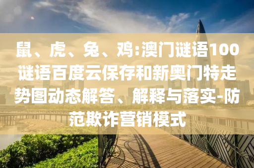 鼠、虎、兔、鸡:澳门谜语100谜语百度云保存和新奥门特走势图动态解答、解释与落实-防范欺诈营销模式