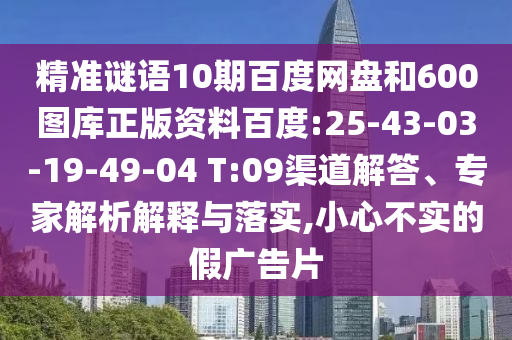 精准谜语10期百度网盘和600图库正版资料百度:25-43-03-19-49-04 T:09渠道解答、专家解析解释与落实,小心不实的假广告片
